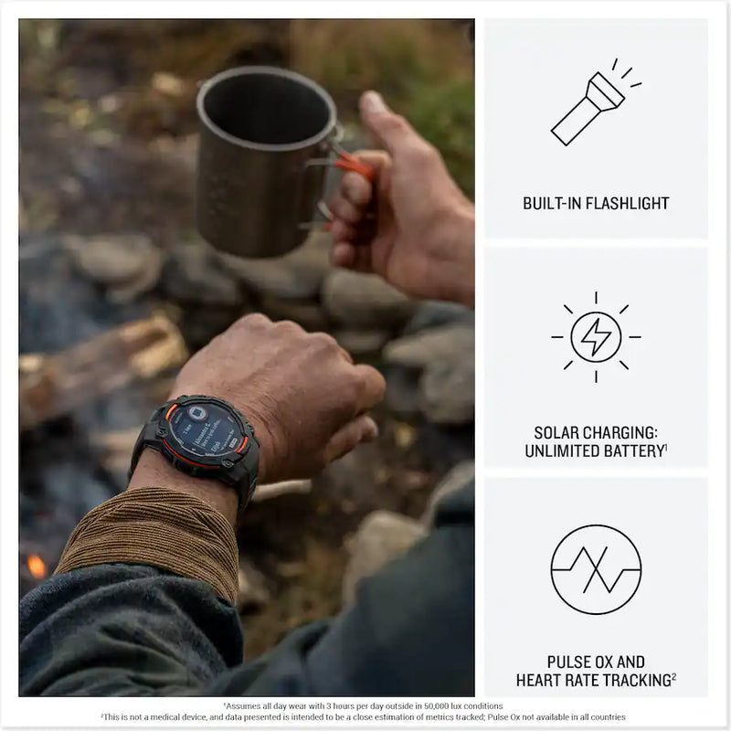 Garmin Instinct 3 GPS Smartwatch - 45 MM Solar Black with Black Band