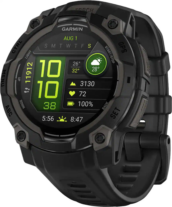 Garmin Instinct 3 GPS Smartwatch - 45 MM AMOLED Black with Black Band