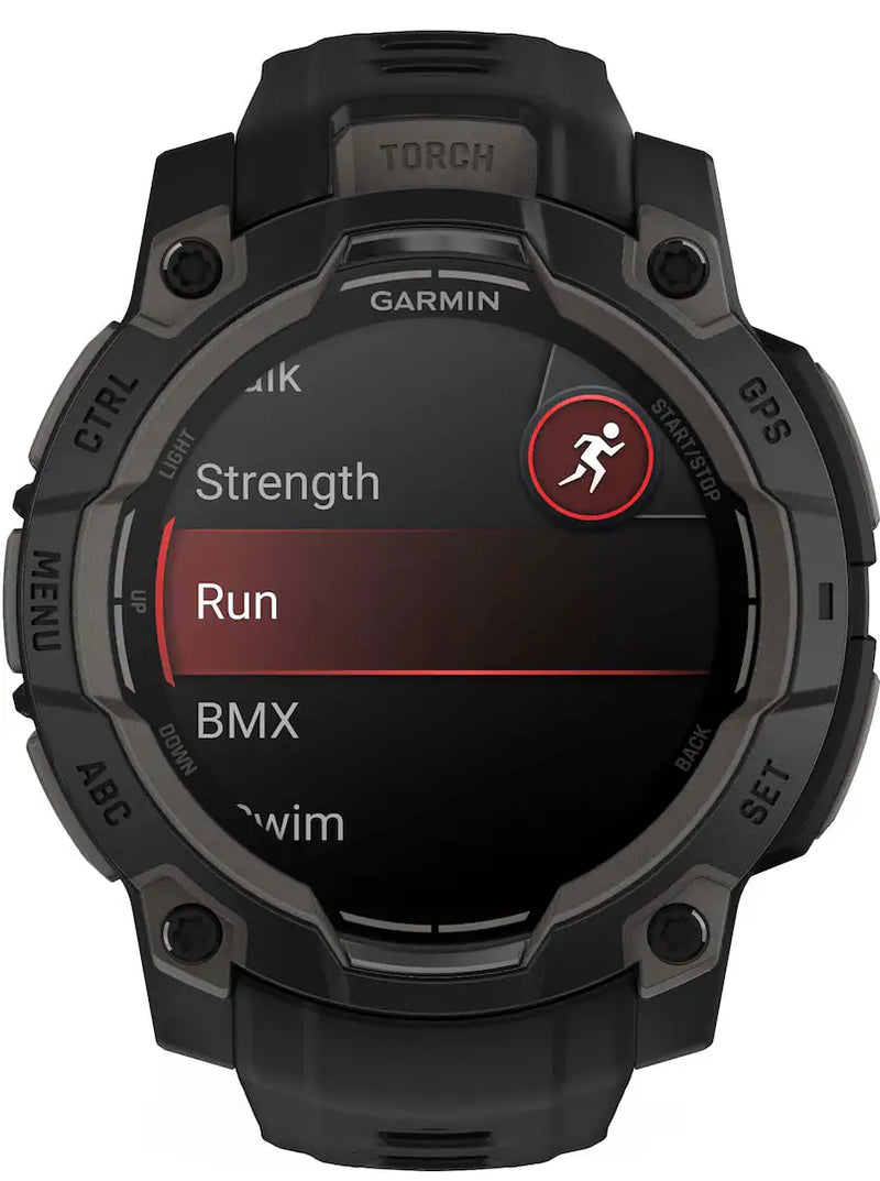 Garmin Instinct 3 GPS Smartwatch - 45 MM AMOLED Black with Black Band
