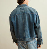 American Eagle Mens AE Relaxed Fit Denim Utility Jacket