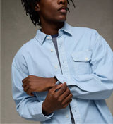 American Eagle Mens AE Everyday Relaxed Fit Oxford Long Sleeve Shirt