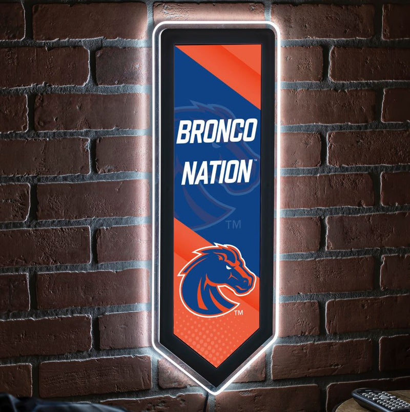 Evergreen Boise State University Pennant 9" x 23" LED Lighted Sign