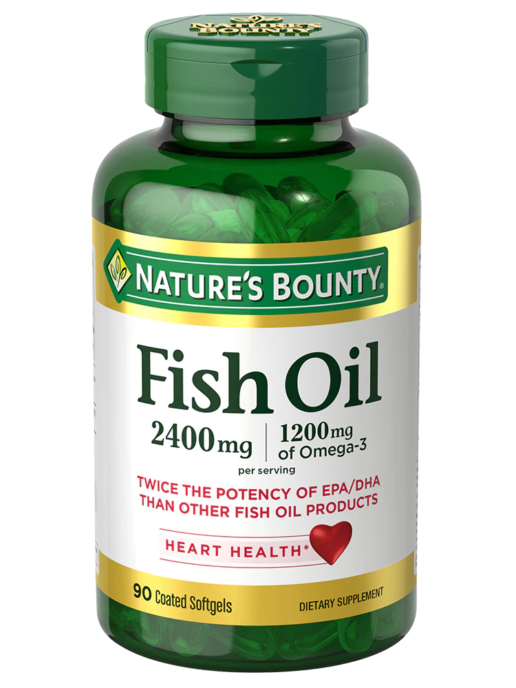 Nature's Bounty Fish Oil Softgels - 2400mg - 90 Count