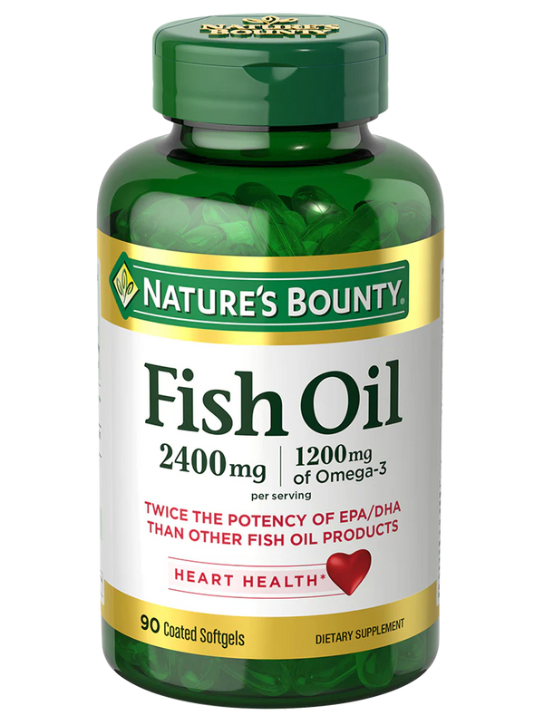 Nature's Bounty Fish Oil Softgels - 2400mg - 90 Count