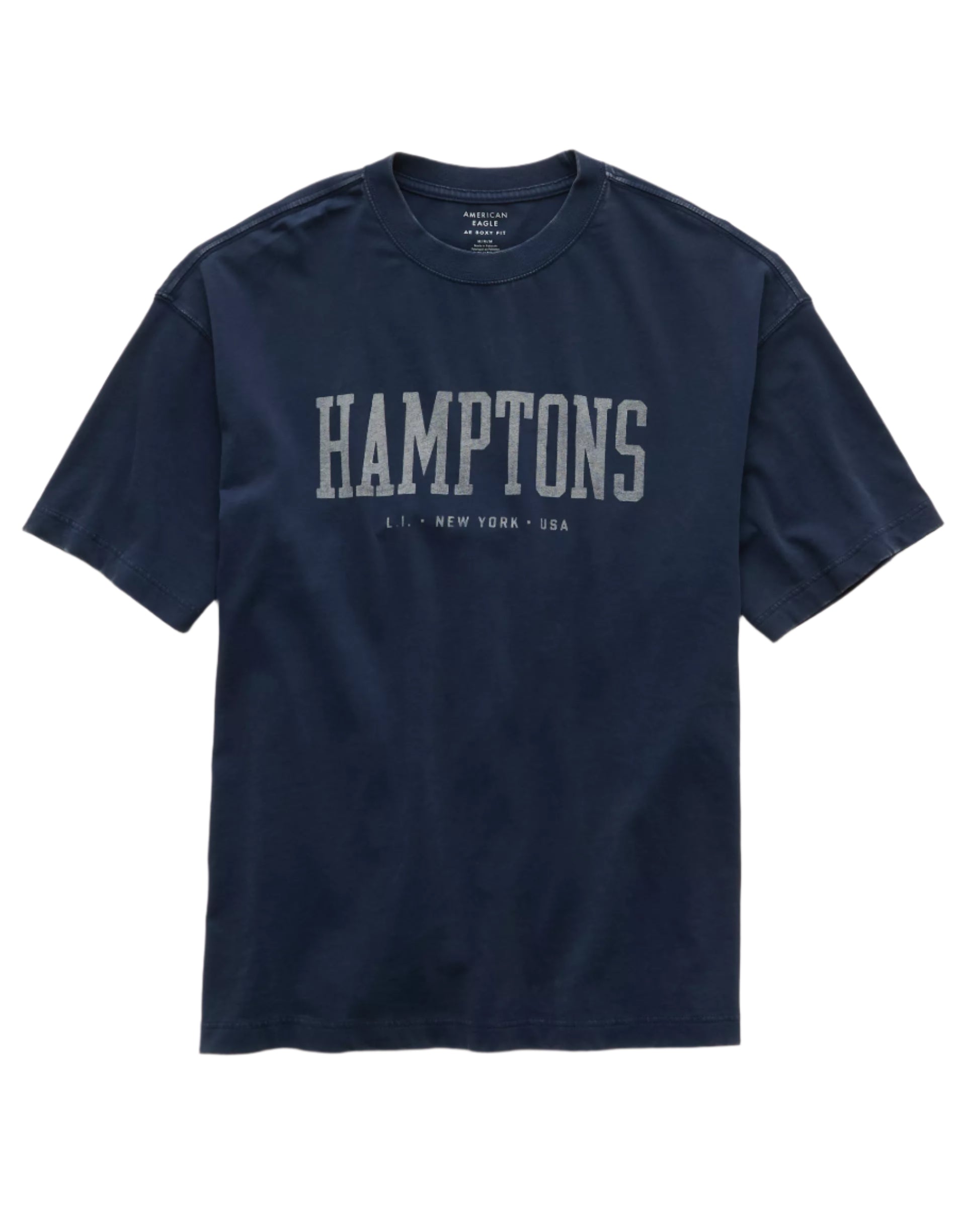 American Eagle Mens AE Boxy Destination Graphic Short Sleeve T-Shirt