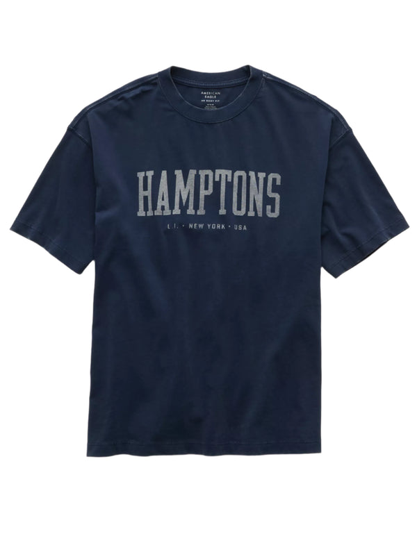 American Eagle Mens AE Boxy Destination Graphic Short Sleeve T-Shirt