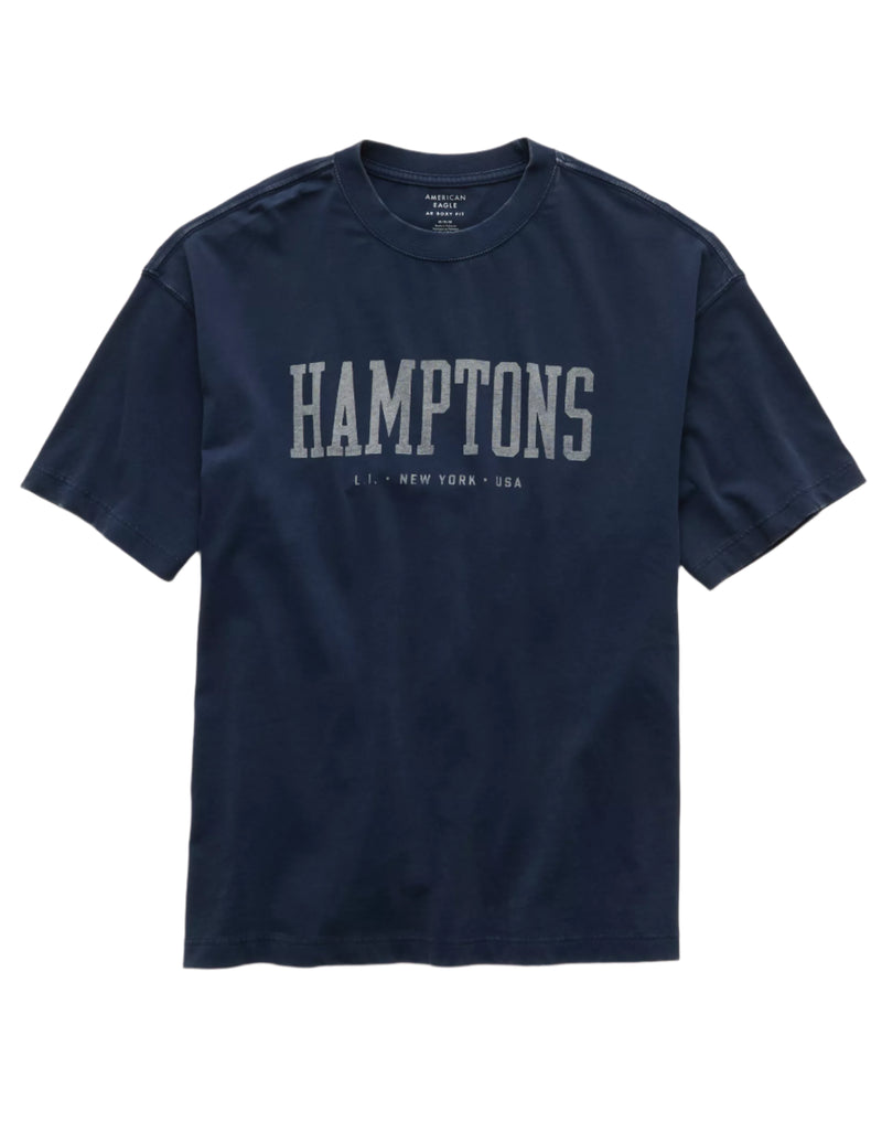 American Eagle Mens AE Boxy Destination Graphic Short Sleeve T-Shirt