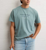 American Eagle Mens AE Logo Graphic Short Sleeve T-Shirt