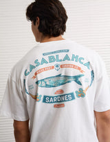 American Eagle Mens AE Boxy Destination Graphic Short Sleeve T-Shirt