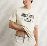 American Eagle Mens AE Standard Fit Graphic Logo Short Sleeve T-Shirt