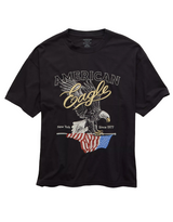 American Eagle Mens AE Boxy Fit Logo Graphic Short Sleeve T-Shirt