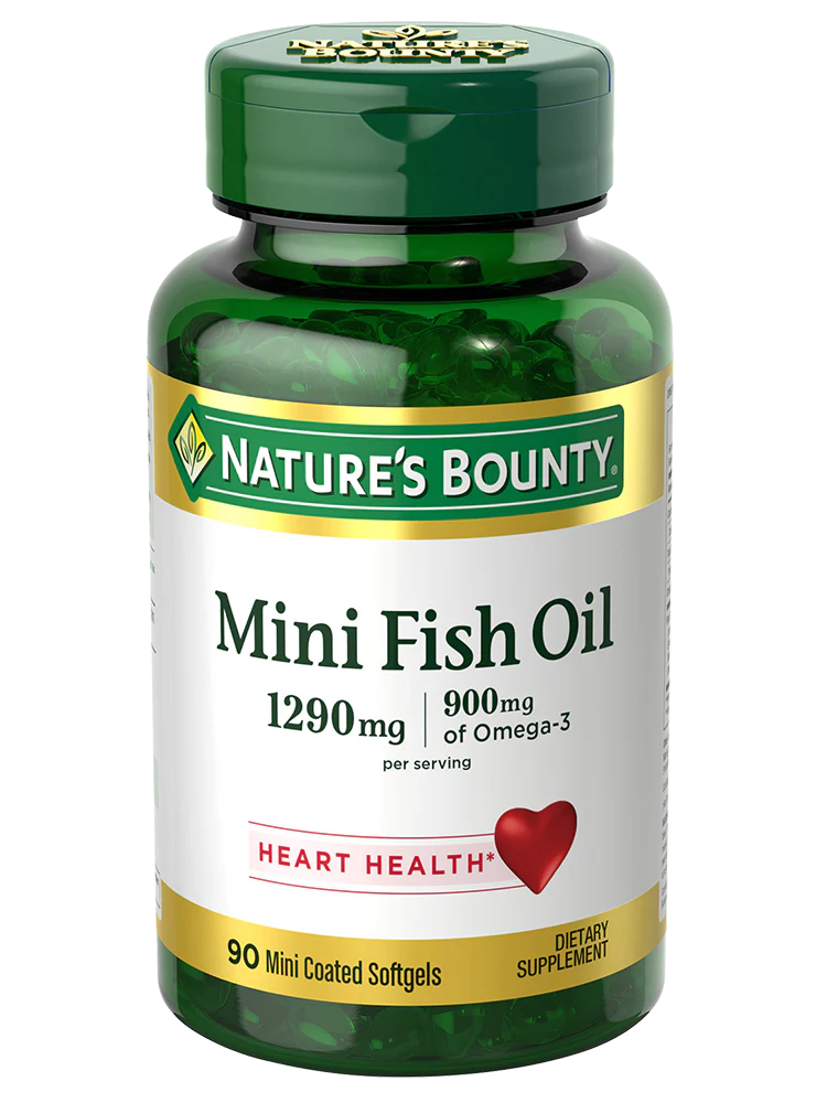 Nature's Bounty Odorless Mini Fish Oil Softgels - 1290mg - 90 Count