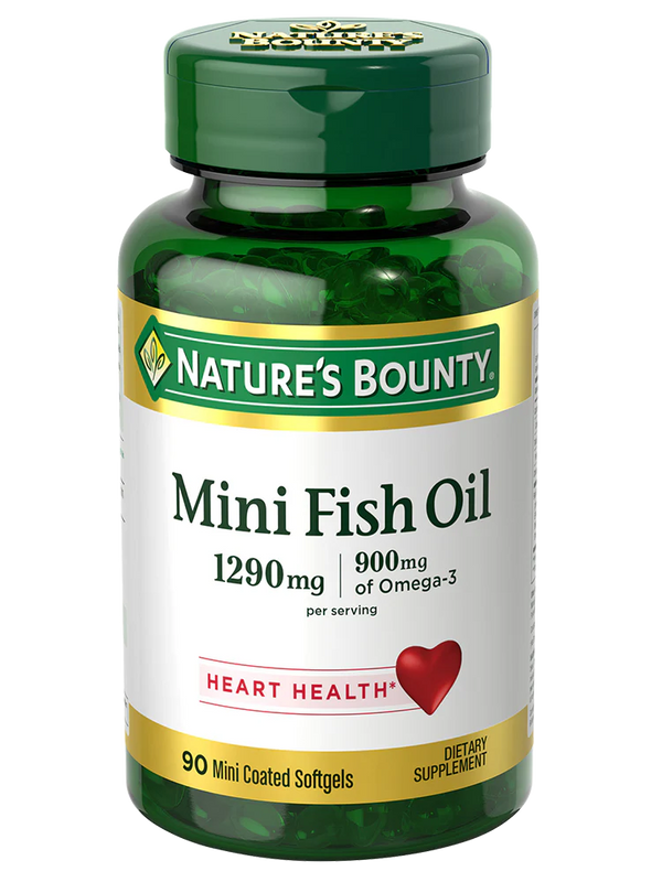 Nature's Bounty Odorless Mini Fish Oil Softgels - 1290mg - 90 Count