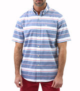 Chaps Mens Easy Care Poplin Short Sleeve Button Down Shirt