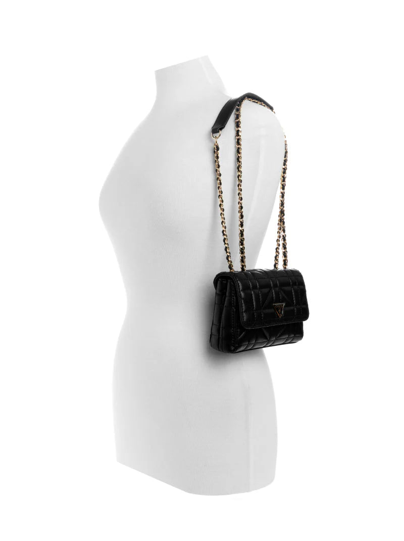 GUESS Edita Mini Convertible Flap Crossbody Handbag
