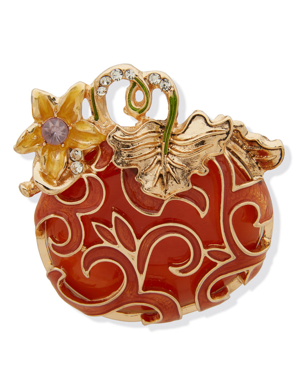 Anne Klein Boxed Pumpkin Brooch