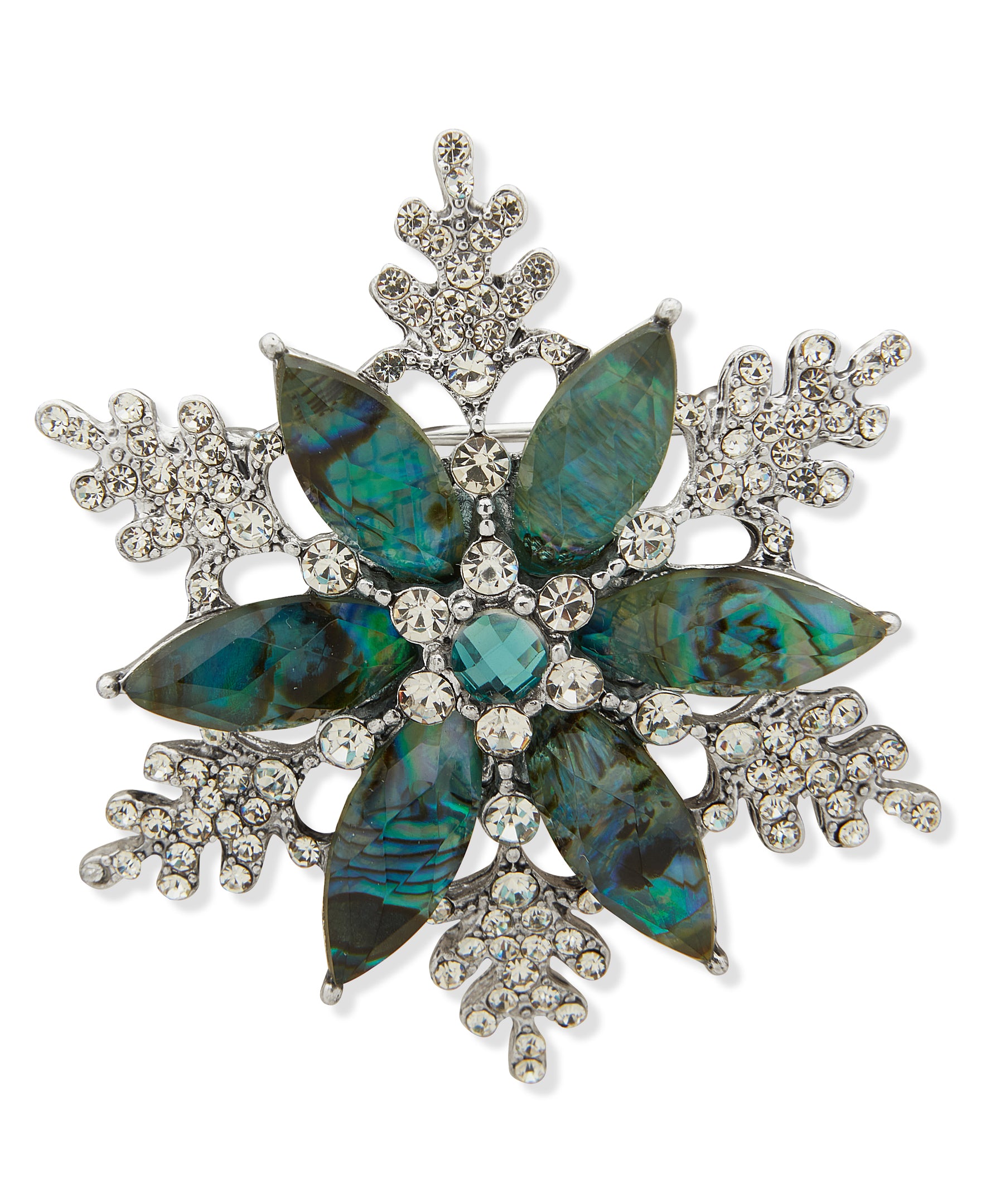 Anne Klein Silver-Tone Snowflake Pin
