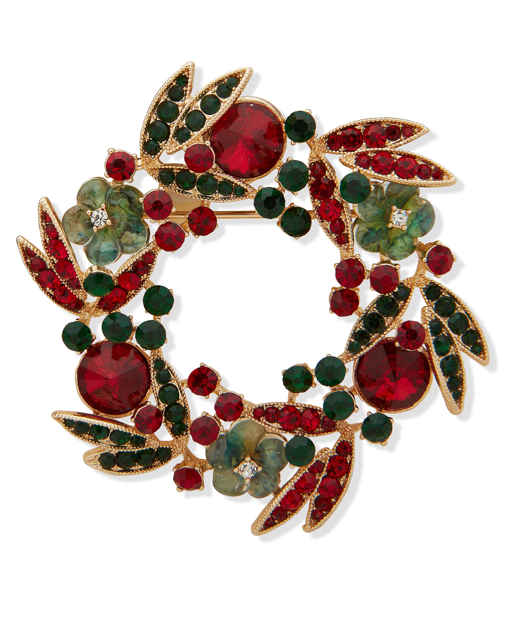 Anne Klein Gold-Tone Wreath Pin