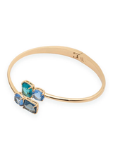 Lauren Ralph Lauren Double Blue Stone Bypass Cuff Bracelet