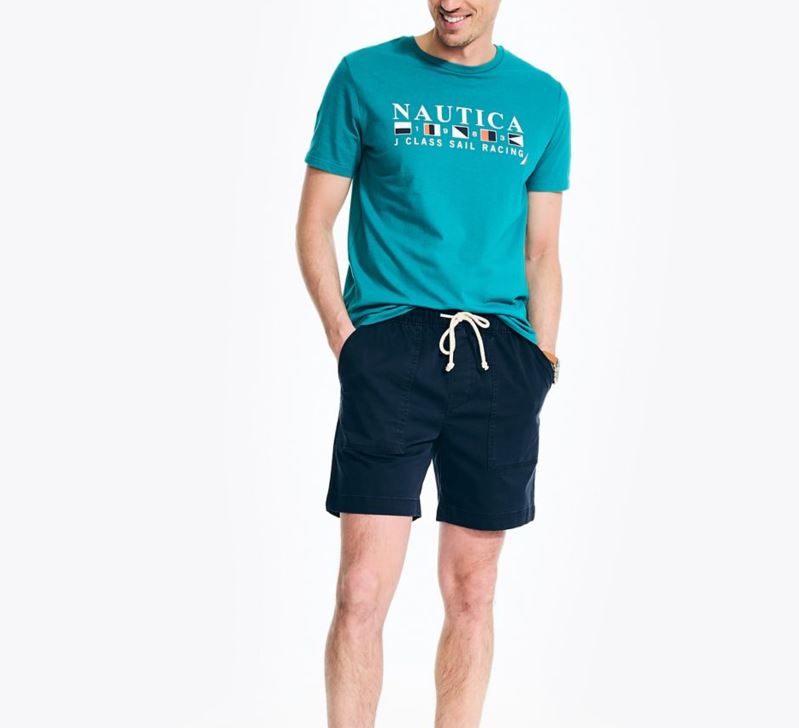 Nautica Mens J-Class Sail Racing Short Sleeve T-Shirt