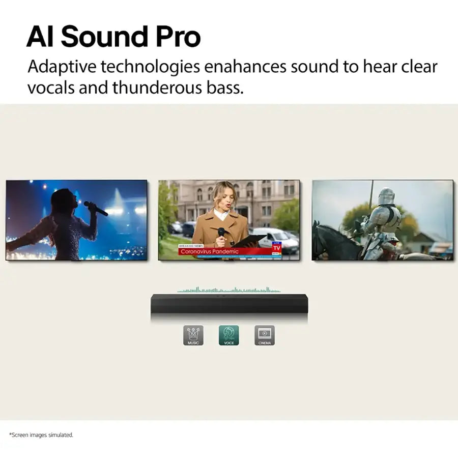 LG 2.0 Channel S20A Soundbar With Dolby Audio