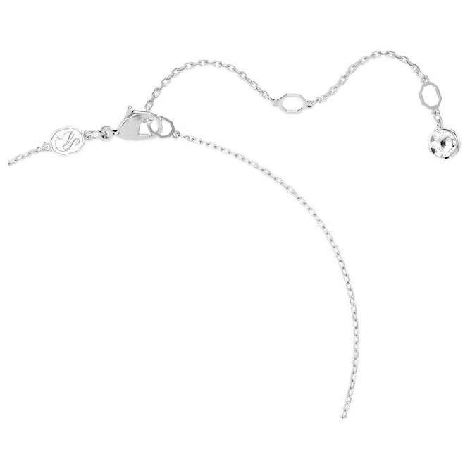 Swarovski Dextera Pendant Necklace - Round Cut, Sphere and Cube, White, Rhodium Plated