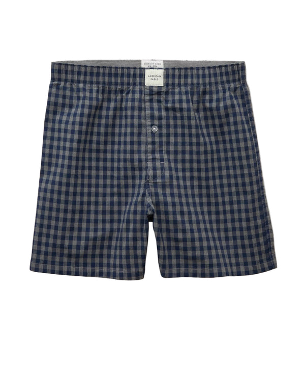 American Eagle Mens AEO Stretch Plaid Classic Boxer Shorts