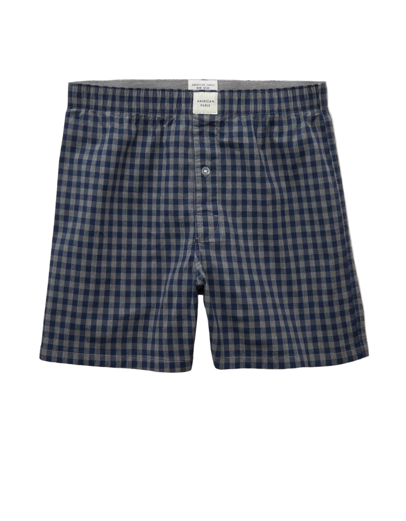 American Eagle Mens AEO Stretch Plaid Classic Boxer Shorts