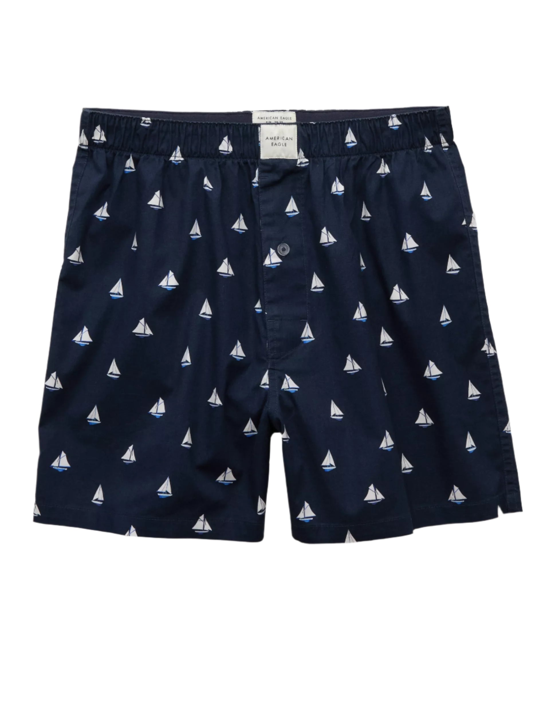 American Eagle Mens AEO Sailboats Stretch Boxer Shorts