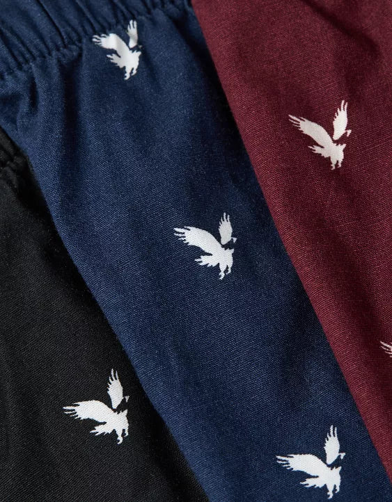 American Eagle AEO Mens Stretch Boxer Shorts - 3-Pack