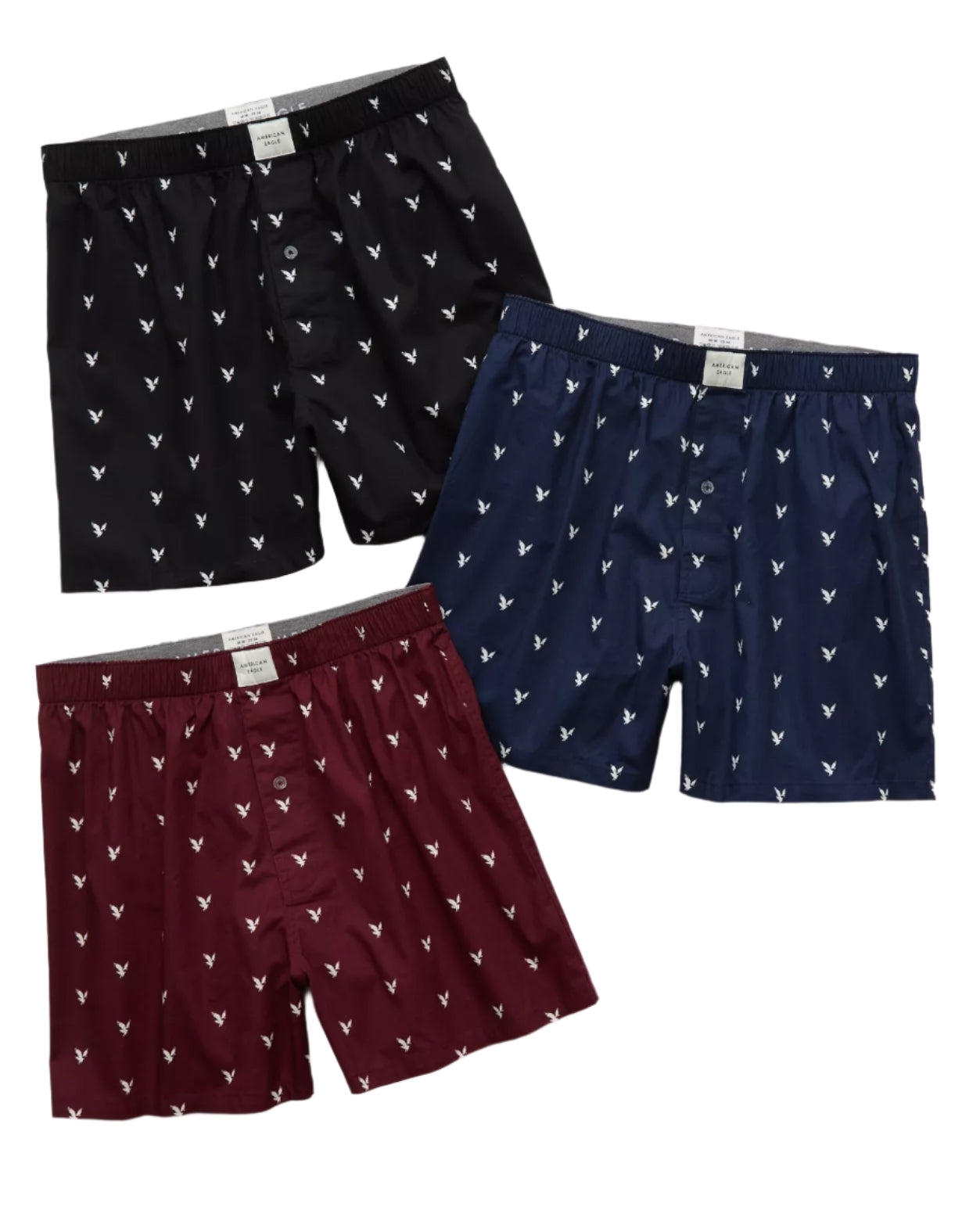 American Eagle AEO Mens Stretch Boxer Shorts - 3-Pack