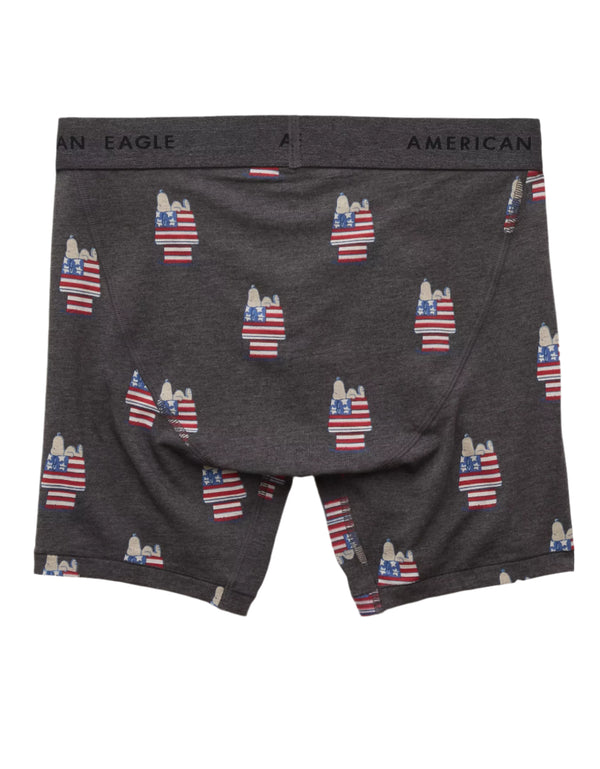 American Eagle Mens AEO Snoopy USA 6" Classic Boxer Briefs