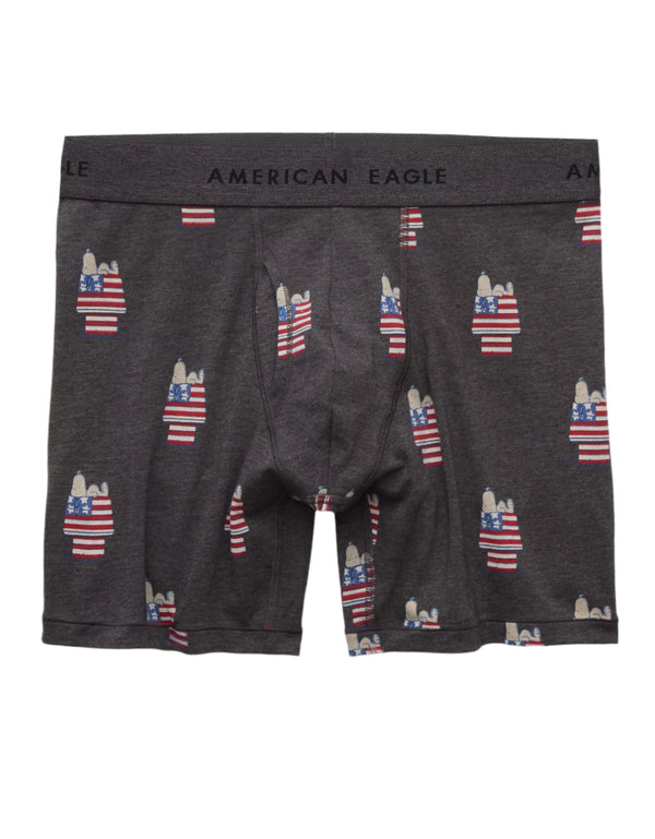 American Eagle Mens AEO Snoopy USA 6" Classic Boxer Briefs