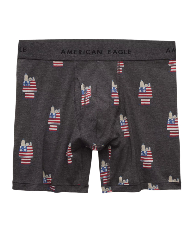 American Eagle Mens AEO Snoopy USA 6" Classic Boxer Briefs