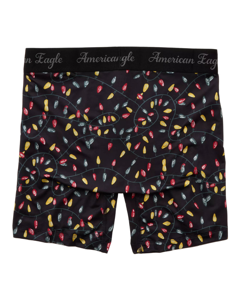 American Eagle Mens AEO Holiday Lights 6" Flex Boxer Briefs