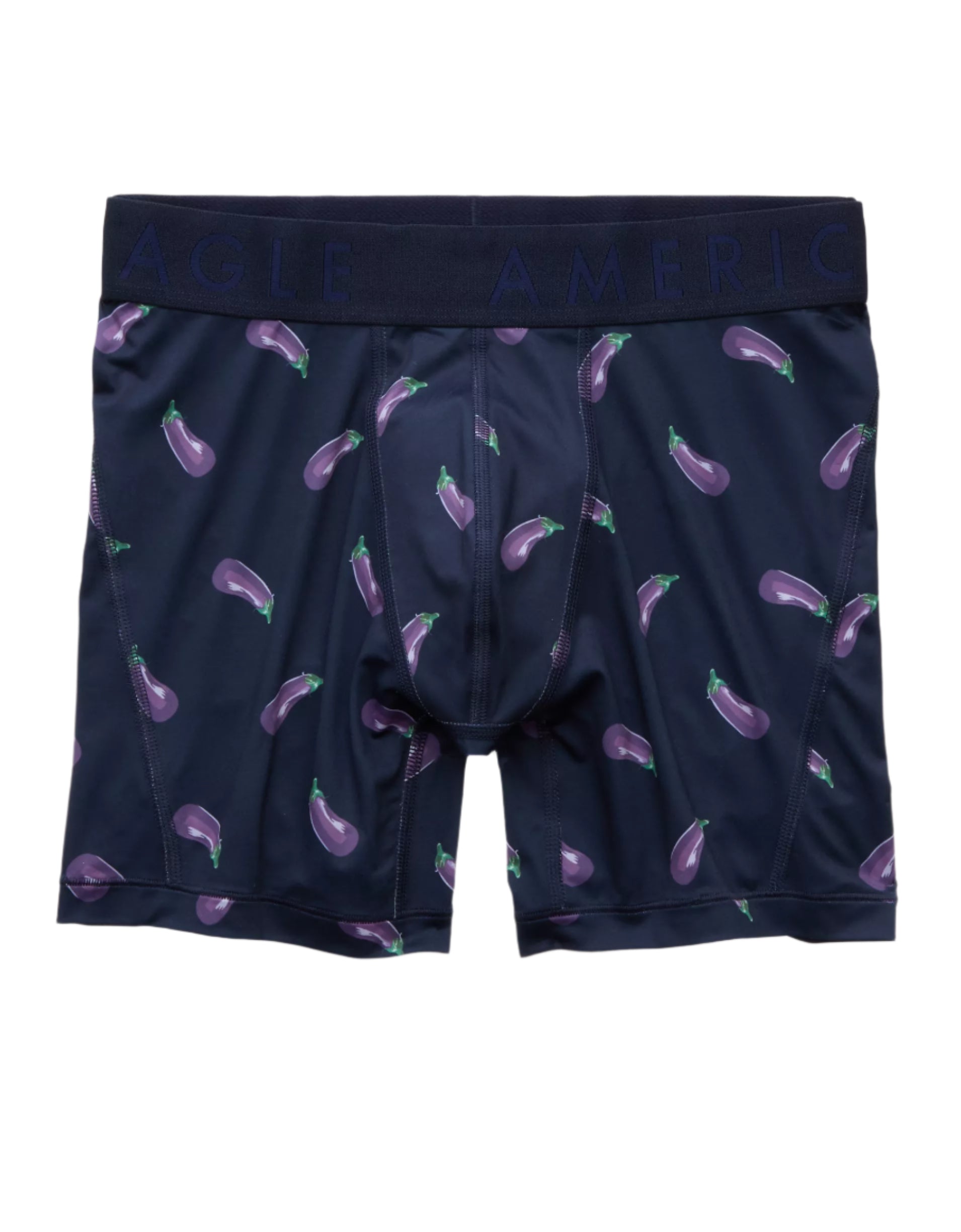 American Eagle Mens AEO Eggplant 6" Flex Boxer Briefs