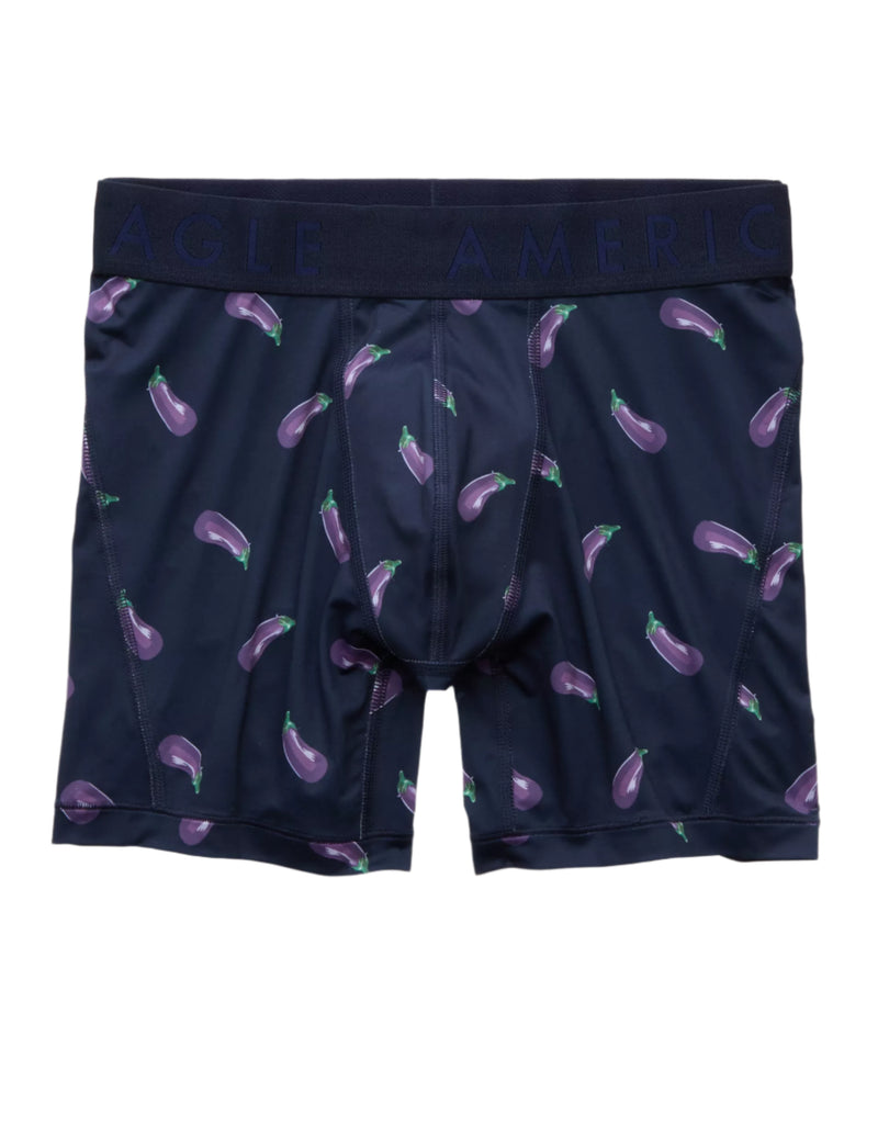 American Eagle Mens AEO Eggplant 6" Flex Boxer Briefs