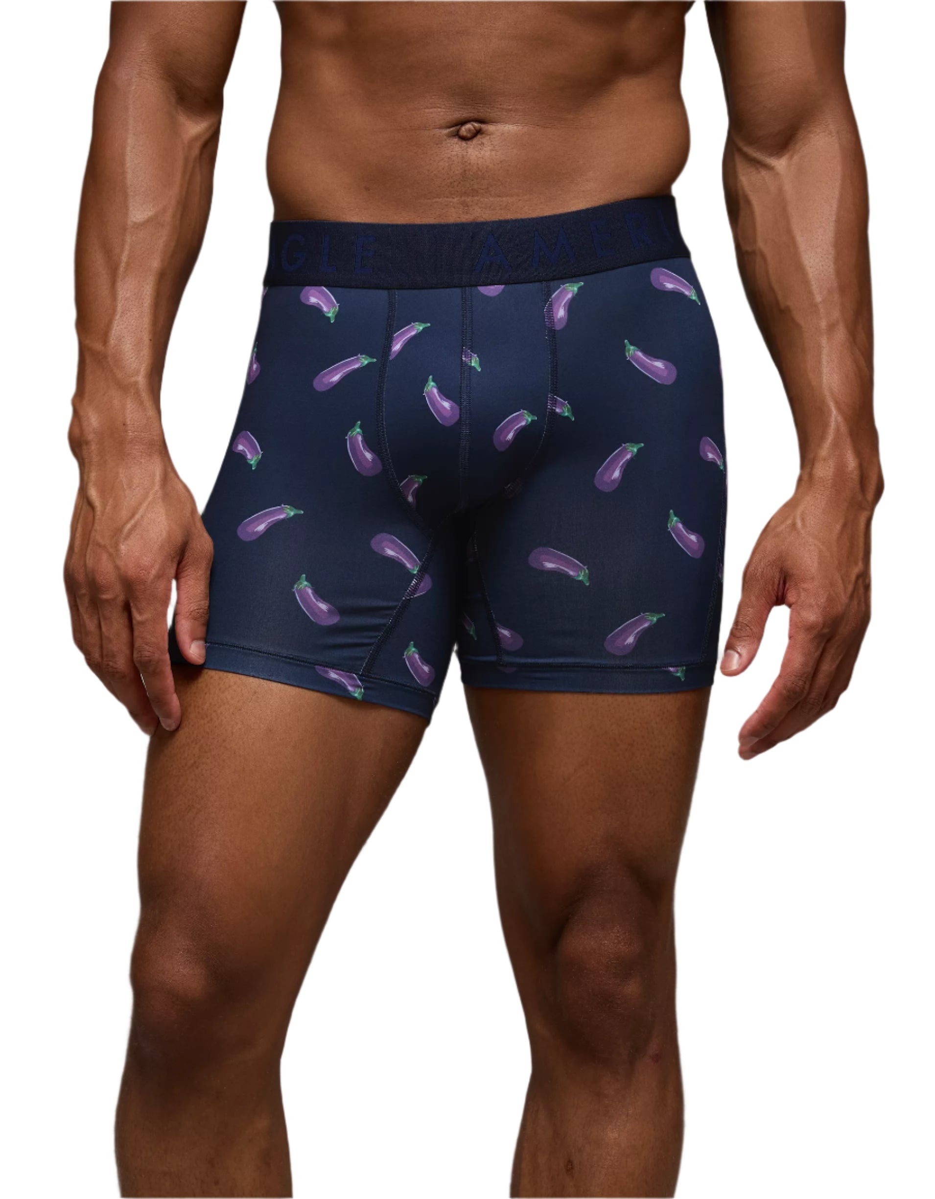 American Eagle Mens AEO Eggplant 6" Flex Boxer Briefs