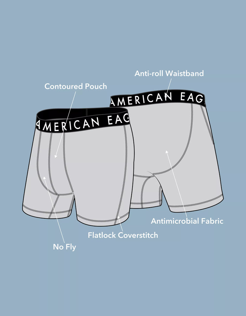 American Eagle Mens AEO Dog Print 6" Flex Boxer Briefs