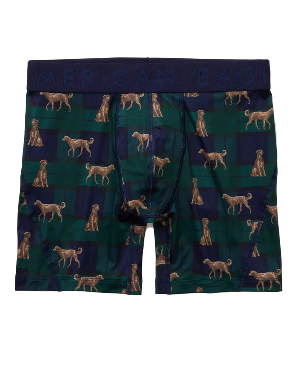 American Eagle Mens AEO Dog Print 6" Flex Boxer Briefs