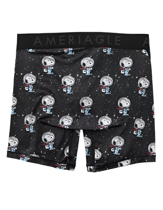 American Eagle Mens AEO Snoopy Galaxy 6" Flex Boxer Briefs