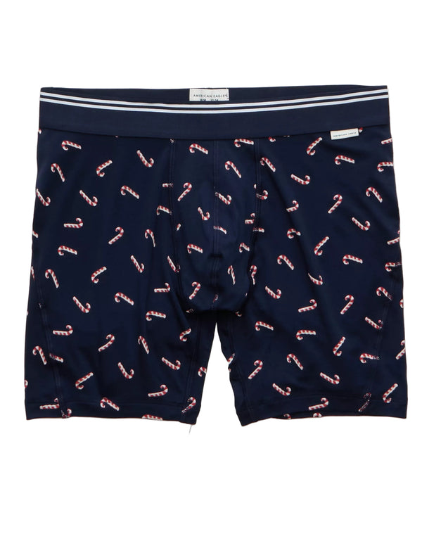 American Eagle Mens AEO Candy Cane 6" Ultra Soft Boxer Briefs