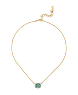 Kurt Geiger Square Green Crystal Eagle Short Pendant Necklace