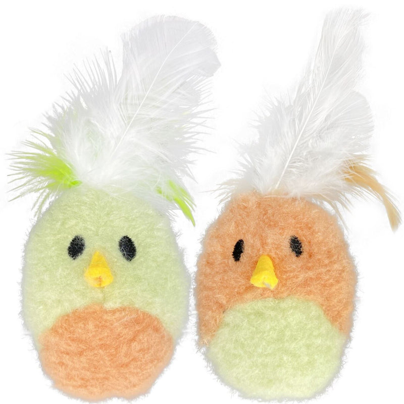 Multipet Feather Bird with Catnip Cat Toy - Assorted
