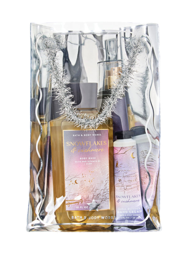 Bath & Body Works 4 Piece Gift Set - Snowflakes & Cashmere