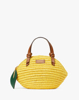Kate Spade Lemon Drop Straw Crossbody Handbag