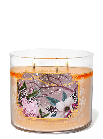 Bath & Body Works Sugared Pomegranate 3-Wick Candle