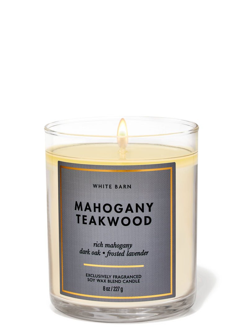 Bath & Body Works Single Wick Candle - Mahogany Teakwood