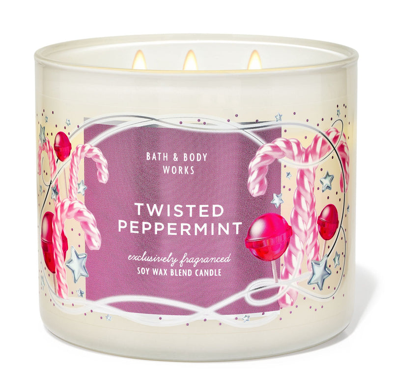 Bath & Body Works 3-Wick Candle - Twisted Peppermint