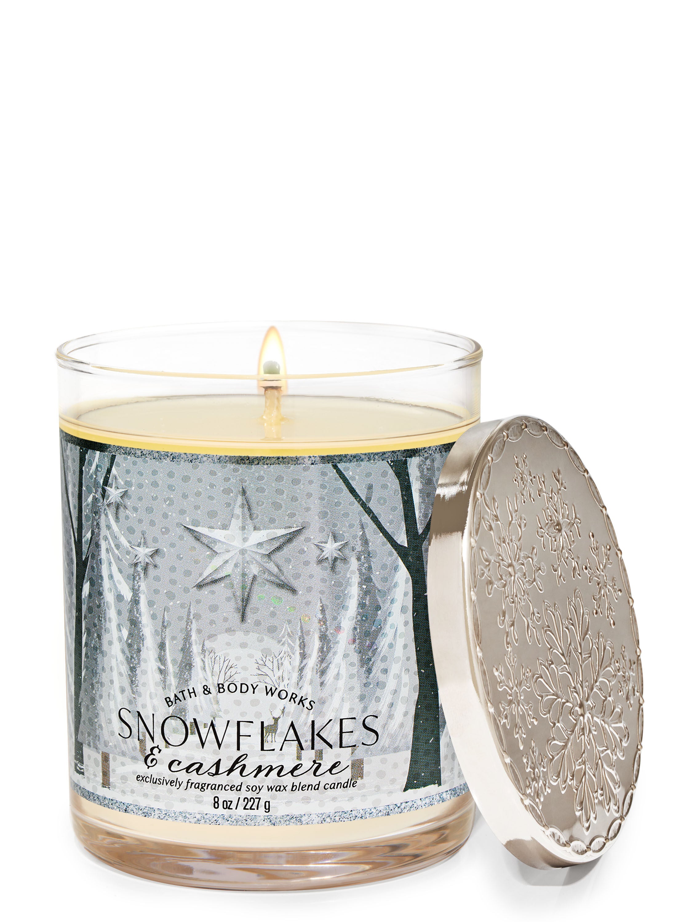 Bath & Body Works Single Wick Candle - Snowflakes & Cashmere